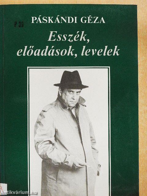 Esszék, előadások, levelek