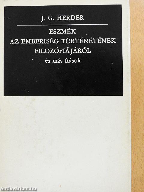 Eszmék az emberiség történetének filozófiájáról