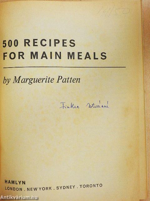 500 Recipes for Main Meals
