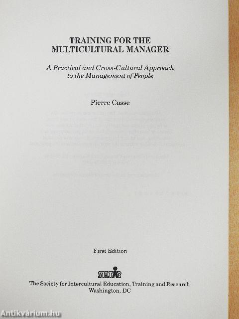 Training for The Multicultural Manager