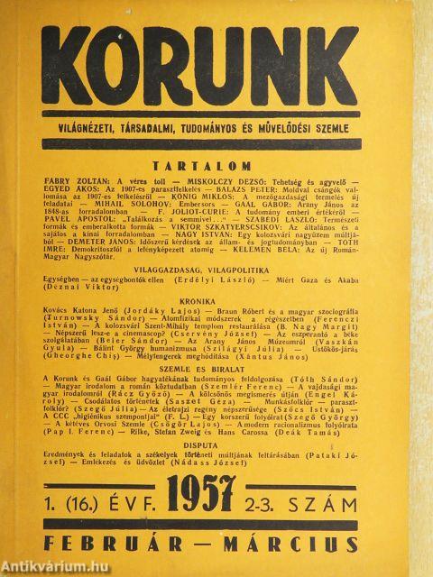 Korunk 1957. február-március