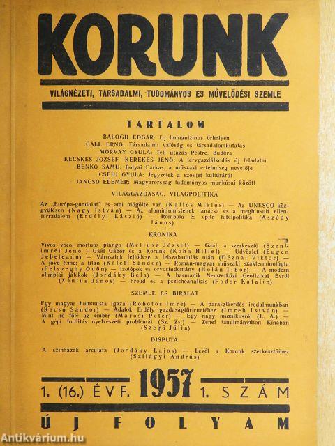 Korunk 1957. január