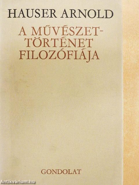 A művészettörténet filozófiája