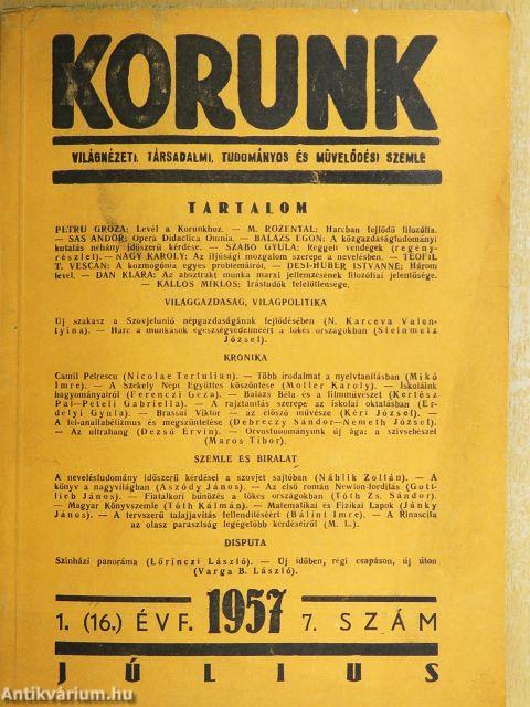 Korunk 1957. július