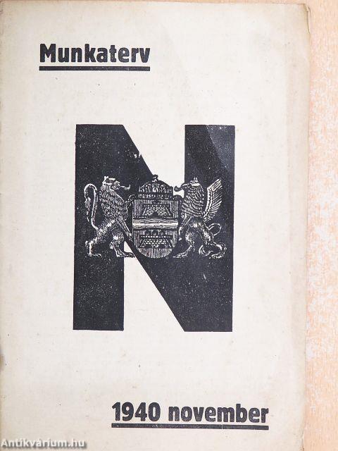 Munkaterv 1940. november