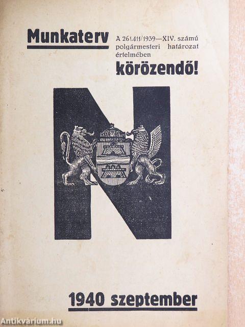 Munkaterv 1940. szeptember