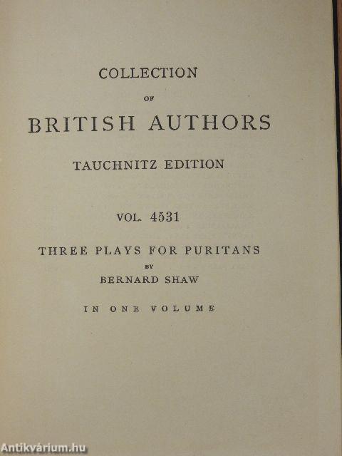 Three Plays for Puritans