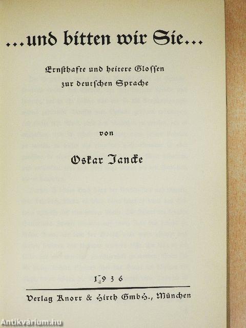 ...und bitten wir Sie... (gótbetűs)