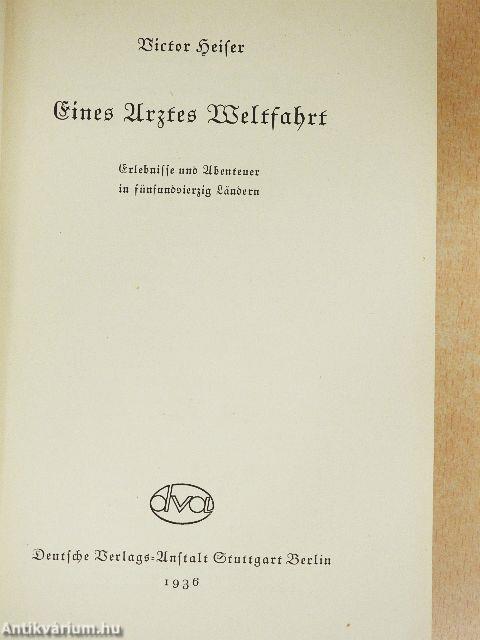 Eines Arztes Weltfahrt (gótbetűs)