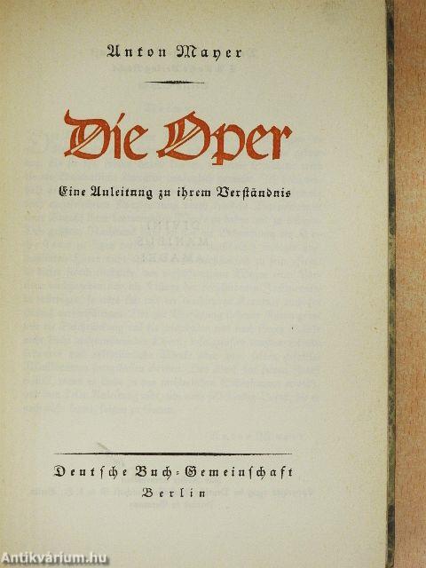 Die Oper (gótbetűs)