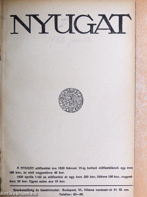 Nyugat 1920. január-február