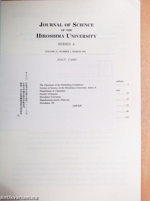 Journal of Science of the Hiroshima University March 1991
