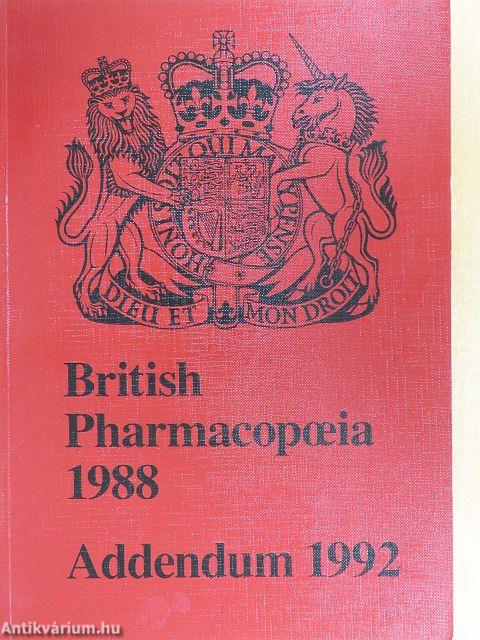 British Pharmacopoeia 1988 - Addendum 1992