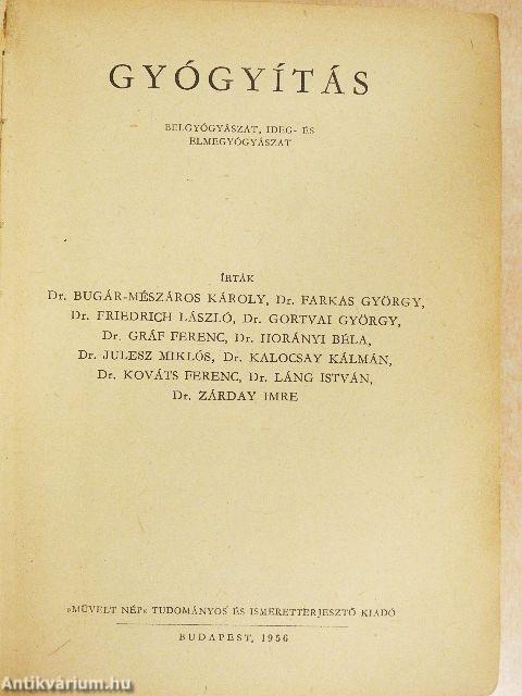 Gyógyszertan és gyógyítás II.