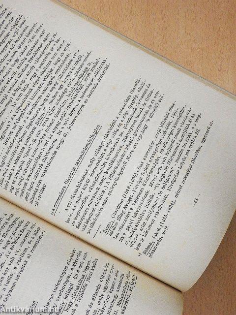 Filozófiatörténeti bevezetés a marxista filozófiába I.