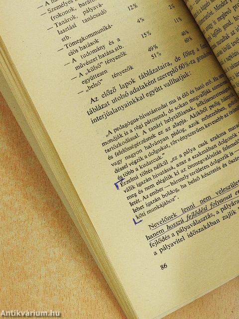 Pedagógus-életmód és -tevékenység