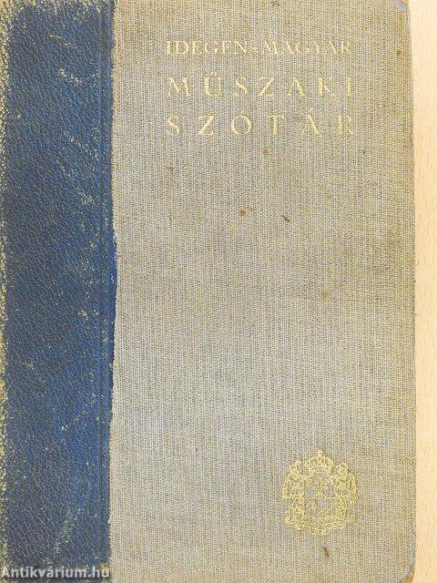 Idegen-magyar műszaki szótár