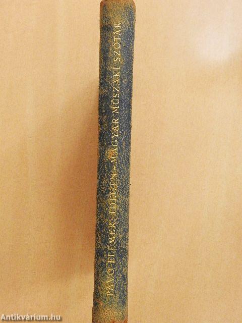 Idegen-magyar műszaki szótár