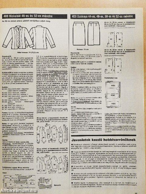 Burda Moda Moletteknek 1990. ősz