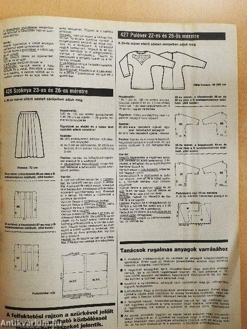 Burda Moda Moletteknek 1990. ősz