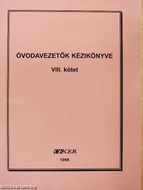 Óvodavezetők kézikönyve VIII.