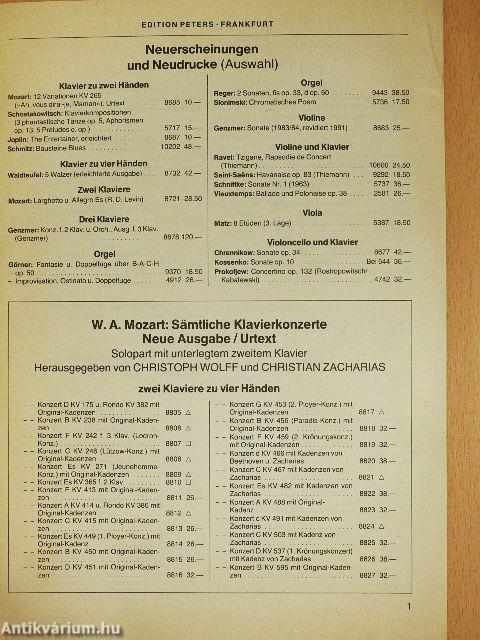 Edition Peters Katalog 1992/93