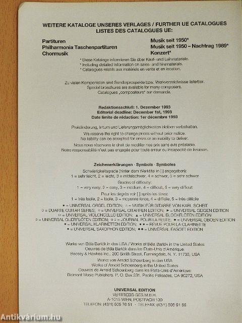 Universal Edition Katalog 1994/95