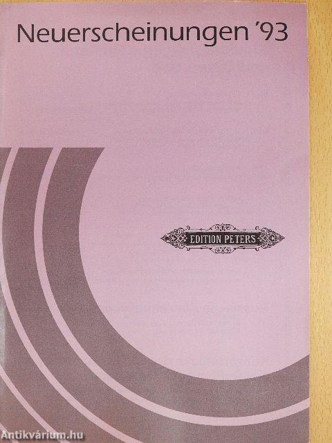 Neuerscheinungen/Neudrucke Frühjahr 1993