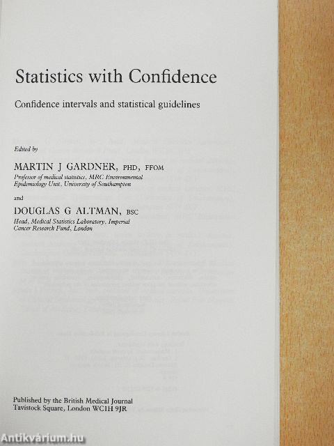 Statistics with Confidence