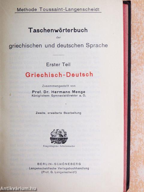 Taschenwörterbuch der griechischen und deutschen Sprache I-II./Das deutsche Zeitwort