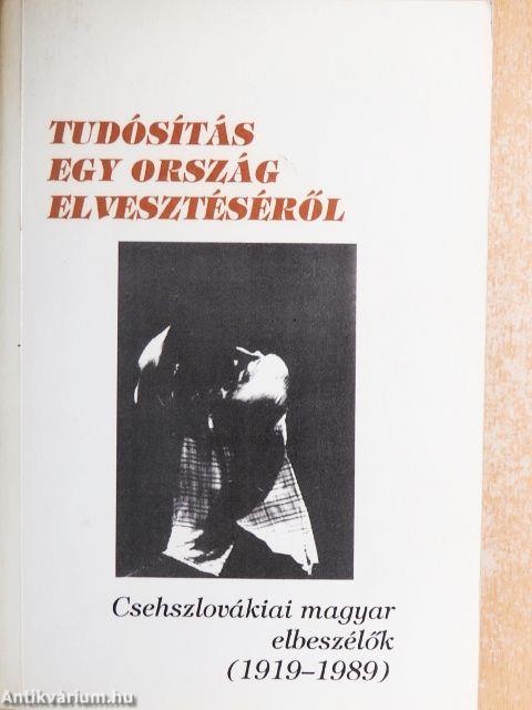 Tudósítás egy ország elvesztéséről