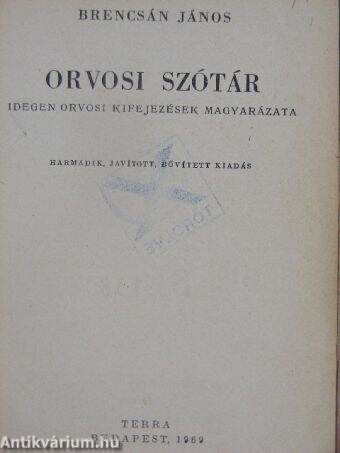 Orvosi szótár