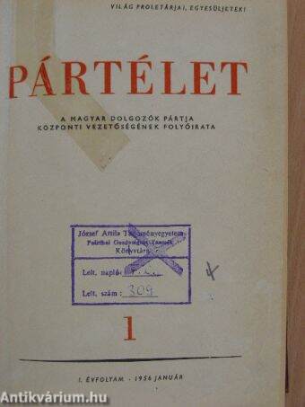 Pártélet 1956. január-október