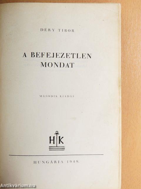 A befejezetlen mondat