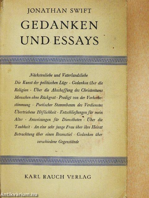 Gedanken und Essays
