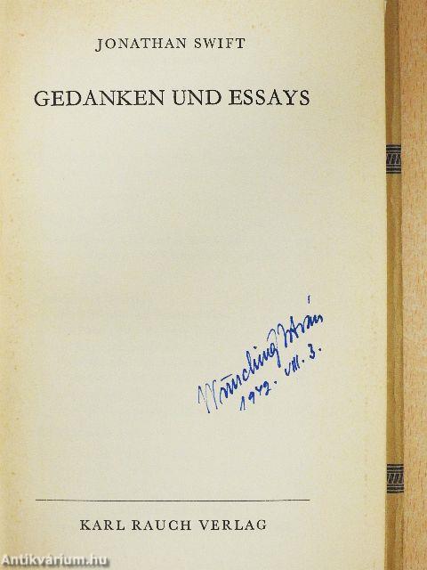 Gedanken und Essays