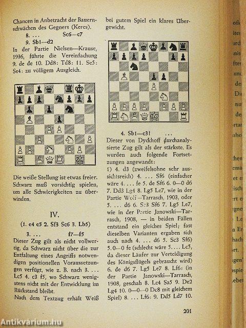 Theorie der Schacheröffnungen I.