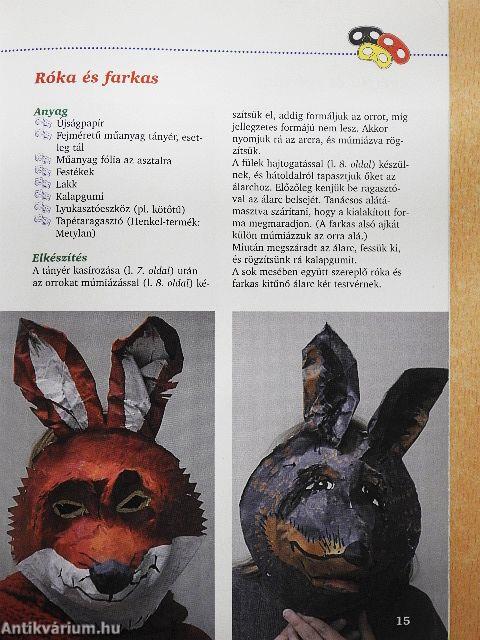 Farsangi papír álarcok