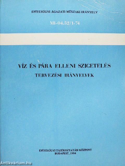 Víz és pára elleni szigetelés