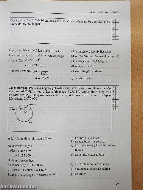 Alapműveltségi vizsga - Matematika