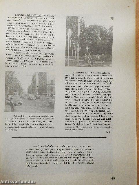 Autóközlekedési Tanintézet Tájékoztató 1977/3.