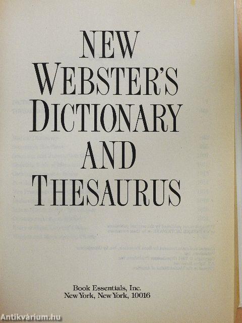 New Webster's Dictionary and Thesaurus & Medical Dictionary