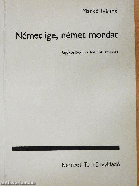 Német ige, német mondat