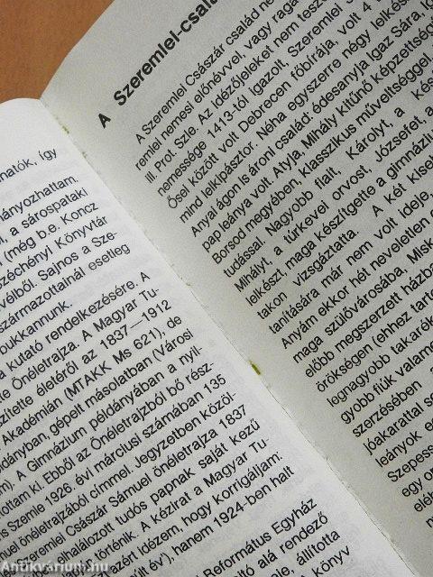 Szeremlei Sámuel hódmezővásárhelyi református lelkipásztor élete 1837-1924