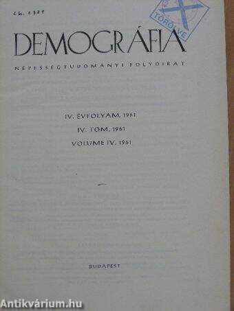 Demográfia 1961/1-4.
