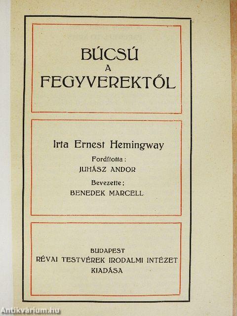 Búcsú a fegyverektől