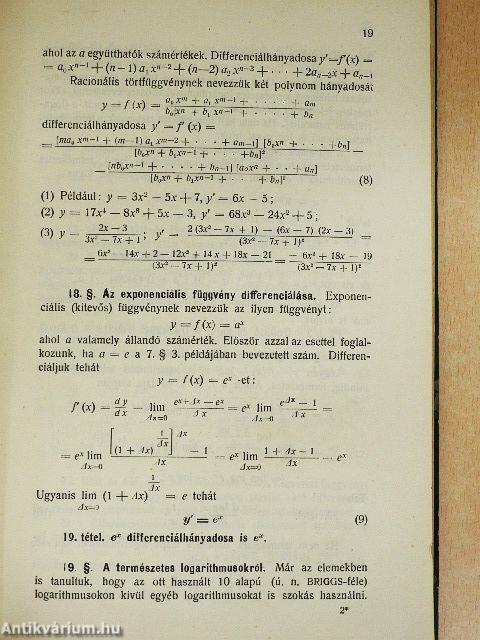 Analizis és geometriai alkalmazásai