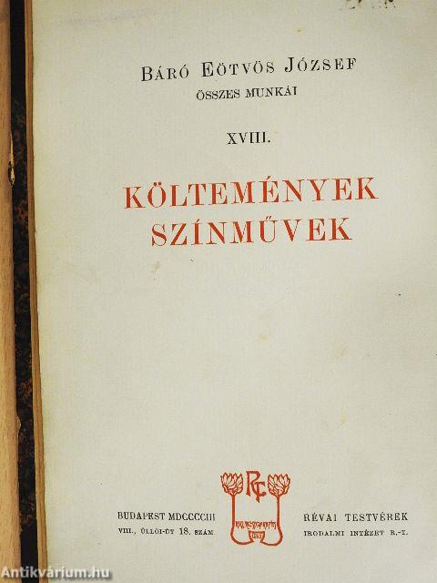 Költemények és színművek