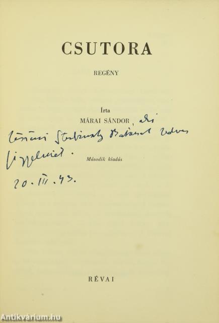 Csutora (dedikált példány)