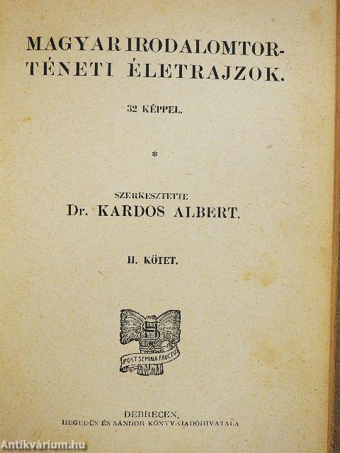 Magyar Irodalomtörténeti életrajzok I-II.